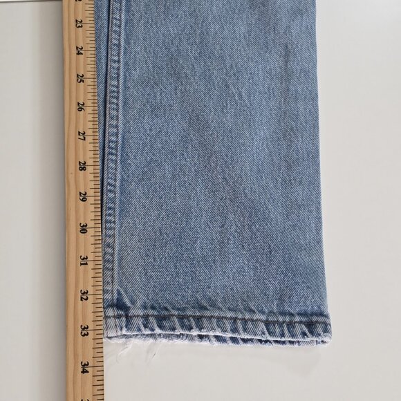 Blue Bay Jeans VTG Mens 34x34 (33) Blue Straight Leg Cotton Western Distressed - Picture 8 of 16